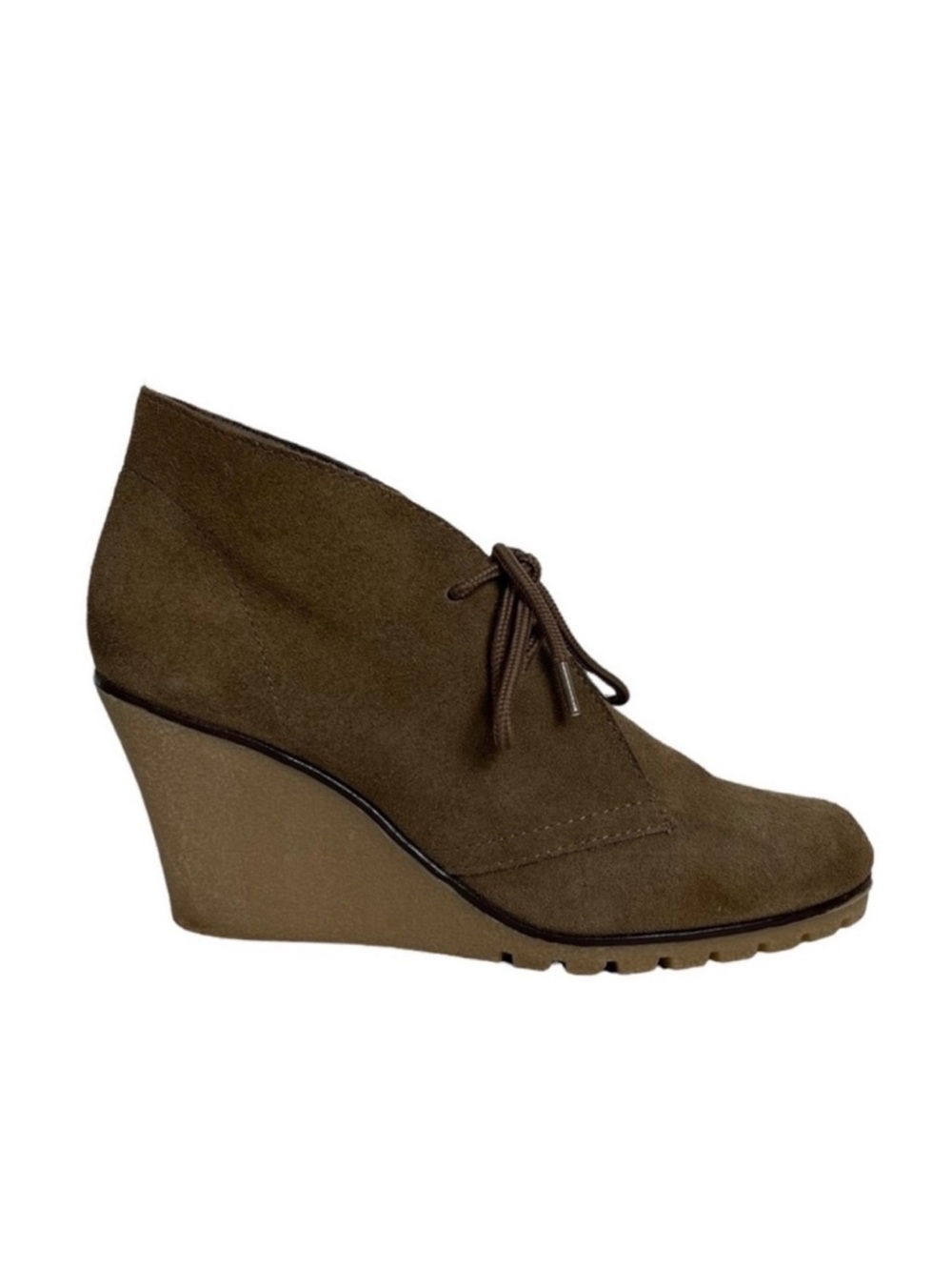 Kelsi Dagger Women's Fanetta Suede Lace-up Wedge Ankle Boots 7